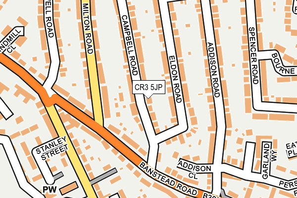 CR3 5JP map - OS OpenMap – Local (Ordnance Survey)