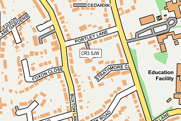 CR3 5JW map - OS OpenMap – Local (Ordnance Survey)