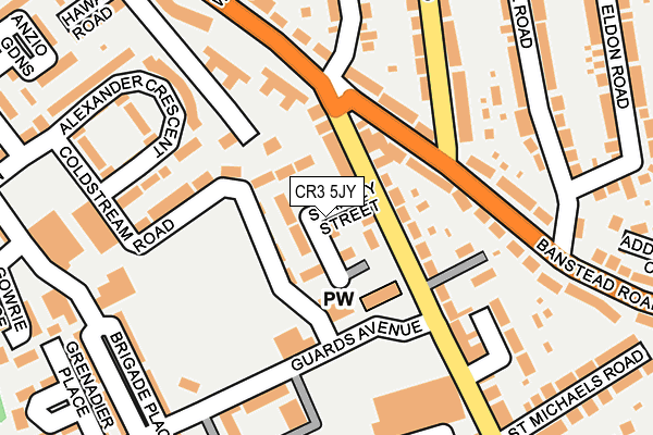 CR3 5JY map - OS OpenMap – Local (Ordnance Survey)