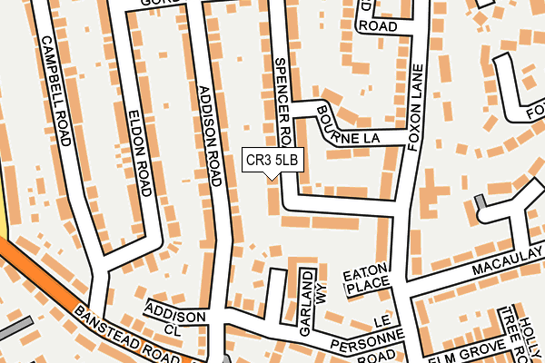 CR3 5LB map - OS OpenMap – Local (Ordnance Survey)