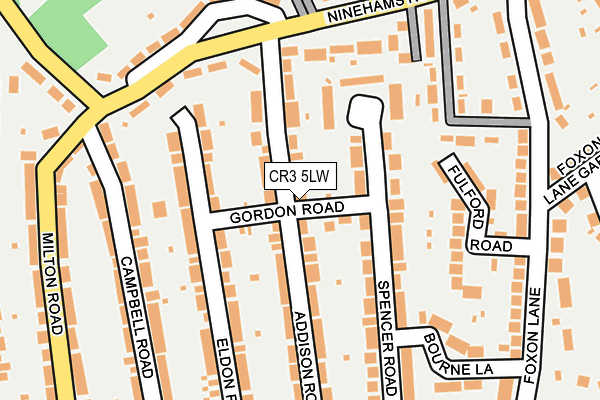 CR3 5LW map - OS OpenMap – Local (Ordnance Survey)