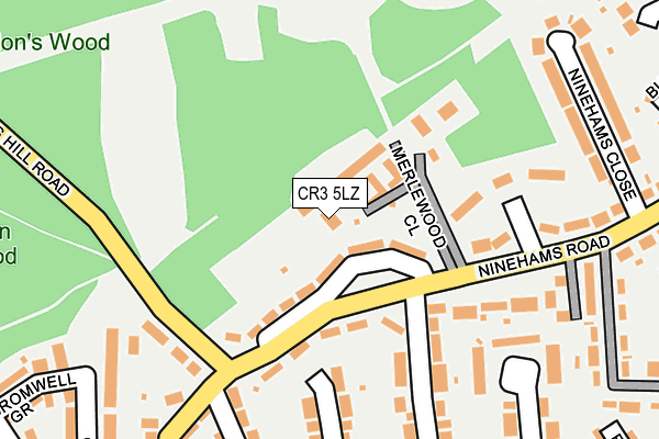 CR3 5LZ map - OS OpenMap – Local (Ordnance Survey)