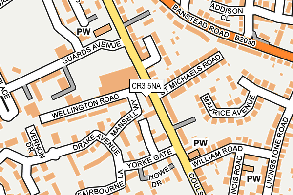CR3 5NA map - OS OpenMap – Local (Ordnance Survey)