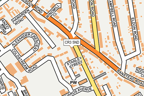 CR3 5ND map - OS OpenMap – Local (Ordnance Survey)