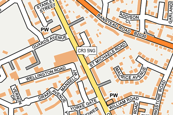 CR3 5NG map - OS OpenMap – Local (Ordnance Survey)