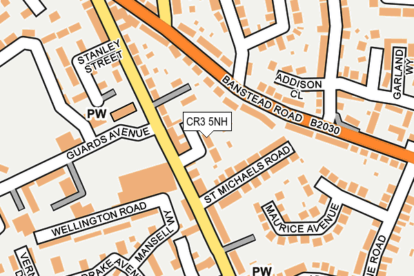 CR3 5NH map - OS OpenMap – Local (Ordnance Survey)