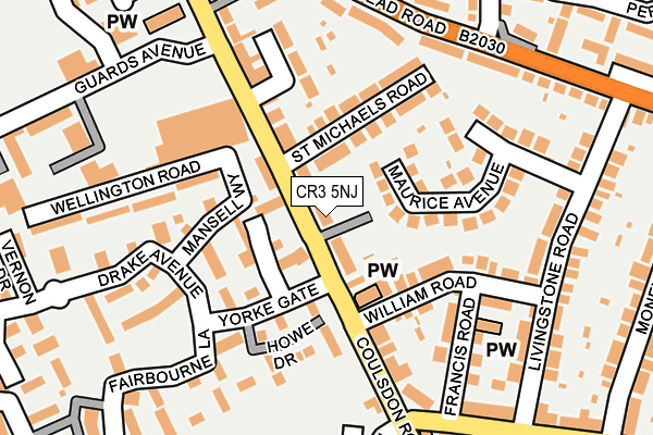 CR3 5NJ map - OS OpenMap – Local (Ordnance Survey)