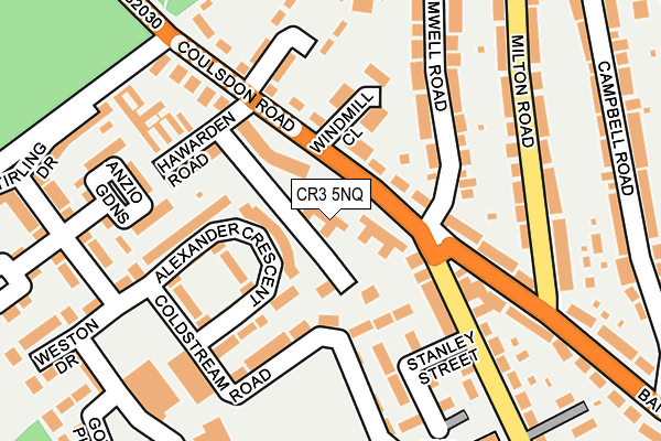 CR3 5NQ map - OS OpenMap – Local (Ordnance Survey)