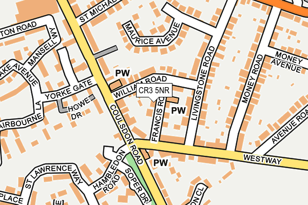 CR3 5NR map - OS OpenMap – Local (Ordnance Survey)