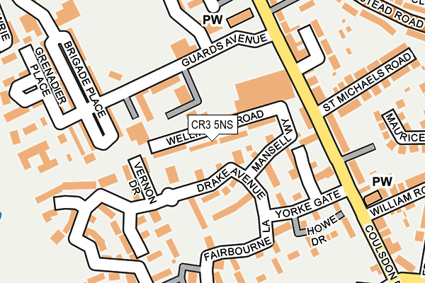 CR3 5NS map - OS OpenMap – Local (Ordnance Survey)