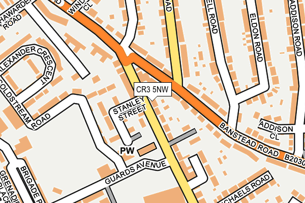 CR3 5NW map - OS OpenMap – Local (Ordnance Survey)