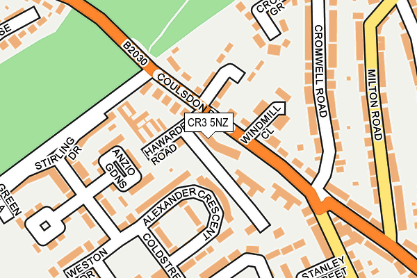 CR3 5NZ map - OS OpenMap – Local (Ordnance Survey)