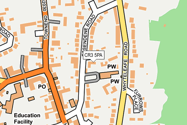 CR3 5PA map - OS OpenMap – Local (Ordnance Survey)