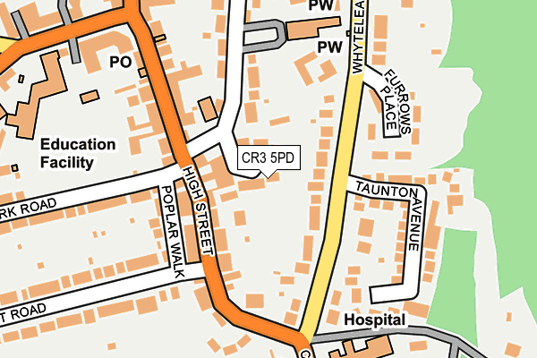 CR3 5PD map - OS OpenMap – Local (Ordnance Survey)