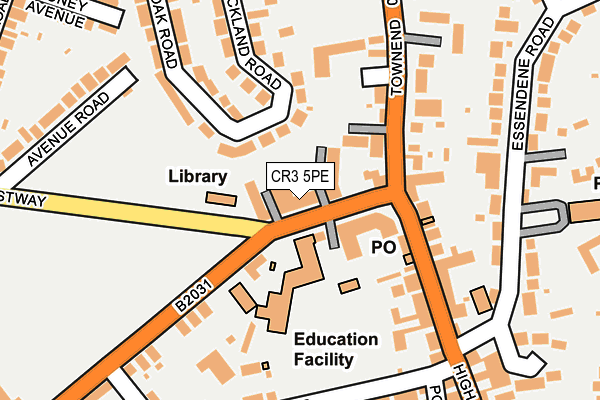 CR3 5PE map - OS OpenMap – Local (Ordnance Survey)