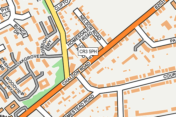 CR3 5PH map - OS OpenMap – Local (Ordnance Survey)