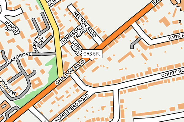 CR3 5PJ map - OS OpenMap – Local (Ordnance Survey)