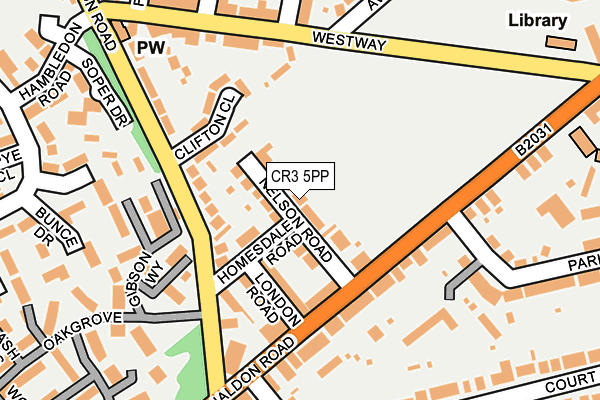 CR3 5PP map - OS OpenMap – Local (Ordnance Survey)