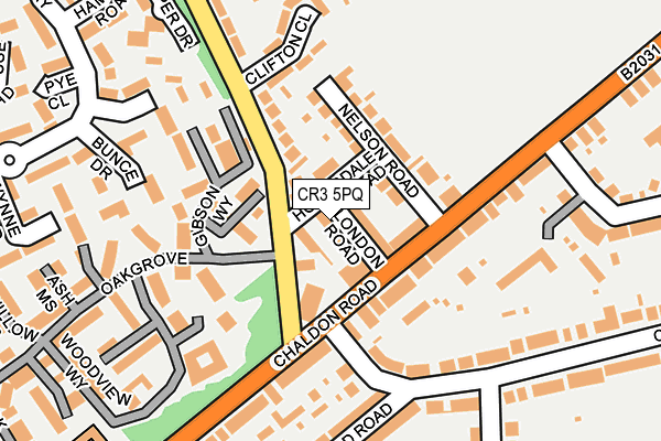 CR3 5PQ map - OS OpenMap – Local (Ordnance Survey)
