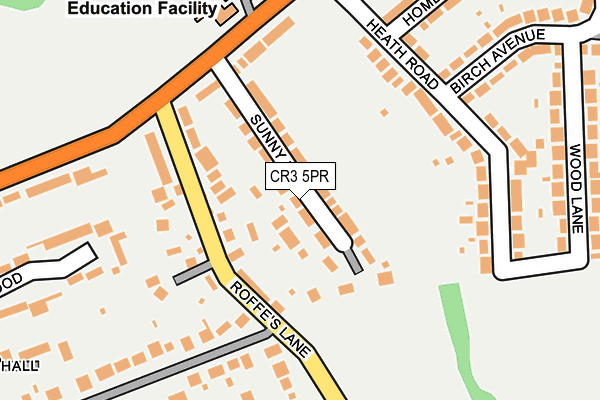 CR3 5PR map - OS OpenMap – Local (Ordnance Survey)