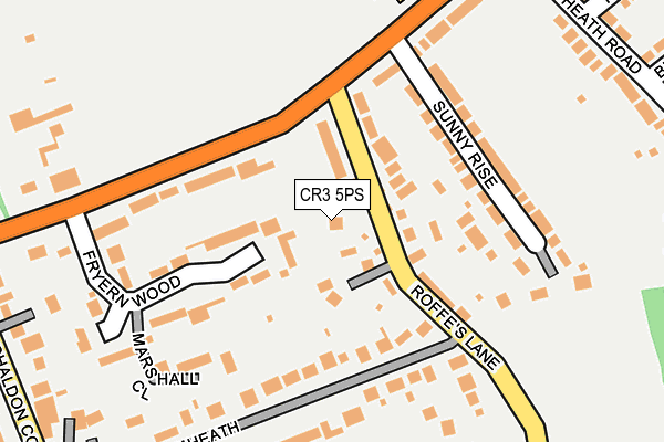 CR3 5PS map - OS OpenMap – Local (Ordnance Survey)