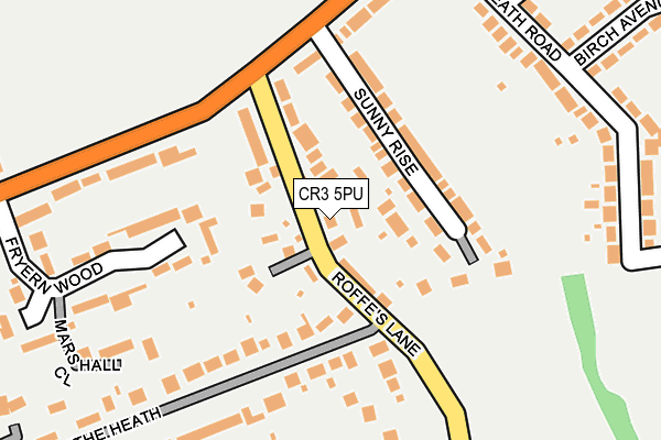 CR3 5PU map - OS OpenMap – Local (Ordnance Survey)