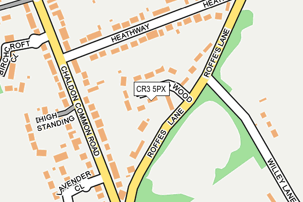 CR3 5PX map - OS OpenMap – Local (Ordnance Survey)