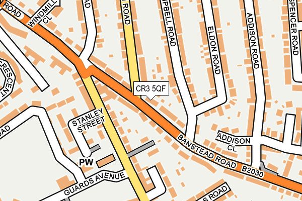 CR3 5QF map - OS OpenMap – Local (Ordnance Survey)