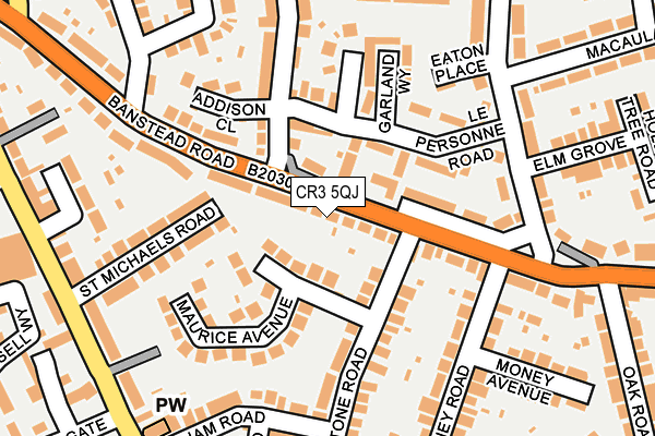 CR3 5QJ map - OS OpenMap – Local (Ordnance Survey)