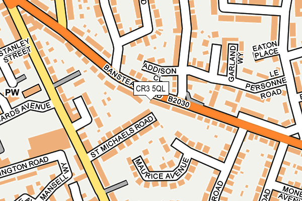 CR3 5QL map - OS OpenMap – Local (Ordnance Survey)