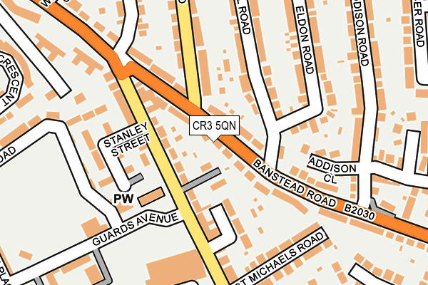 CR3 5QN map - OS OpenMap – Local (Ordnance Survey)