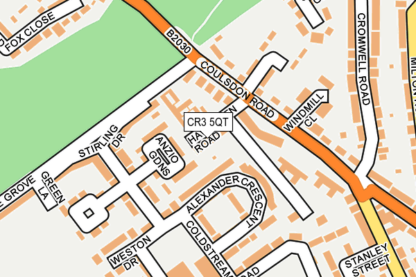 CR3 5QT map - OS OpenMap – Local (Ordnance Survey)