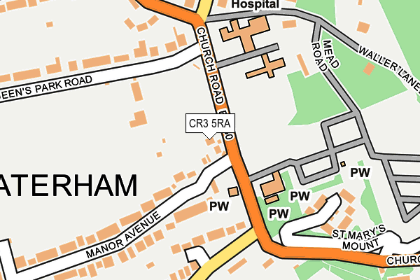 CR3 5RA map - OS OpenMap – Local (Ordnance Survey)