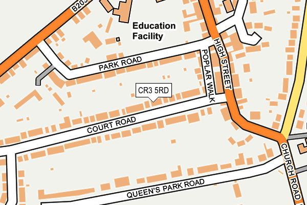CR3 5RD map - OS OpenMap – Local (Ordnance Survey)