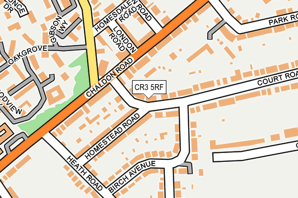 CR3 5RF map - OS OpenMap – Local (Ordnance Survey)