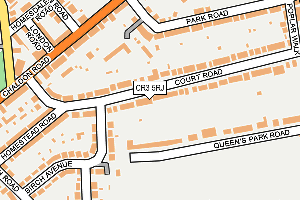 CR3 5RJ map - OS OpenMap – Local (Ordnance Survey)