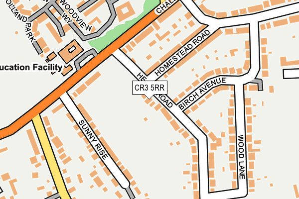 CR3 5RR map - OS OpenMap – Local (Ordnance Survey)