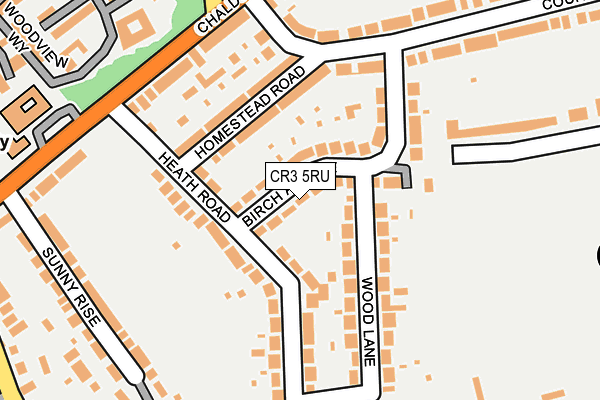 CR3 5RU map - OS OpenMap – Local (Ordnance Survey)