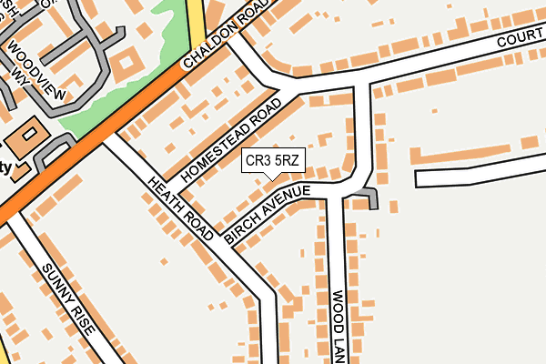 CR3 5RZ map - OS OpenMap – Local (Ordnance Survey)