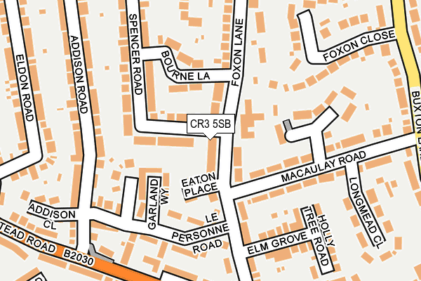 CR3 5SB map - OS OpenMap – Local (Ordnance Survey)