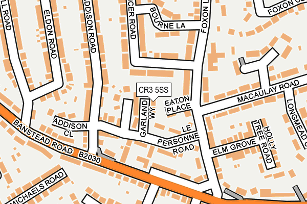 CR3 5SS map - OS OpenMap – Local (Ordnance Survey)