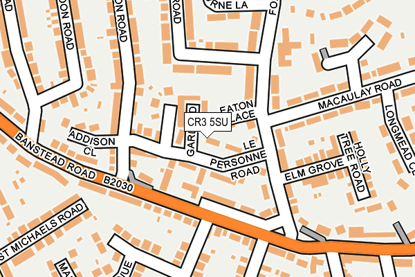 CR3 5SU map - OS OpenMap – Local (Ordnance Survey)