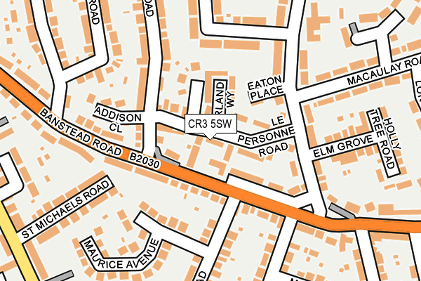 CR3 5SW map - OS OpenMap – Local (Ordnance Survey)