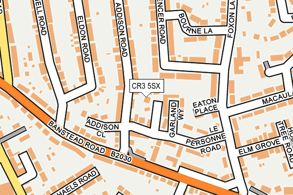 CR3 5SX map - OS OpenMap – Local (Ordnance Survey)