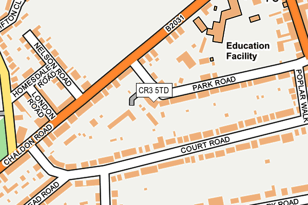 CR3 5TD map - OS OpenMap – Local (Ordnance Survey)
