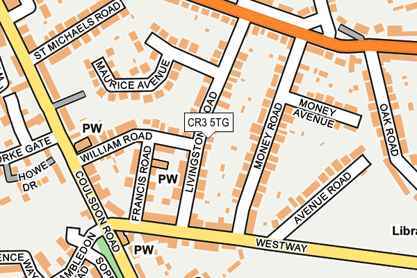 CR3 5TG map - OS OpenMap – Local (Ordnance Survey)
