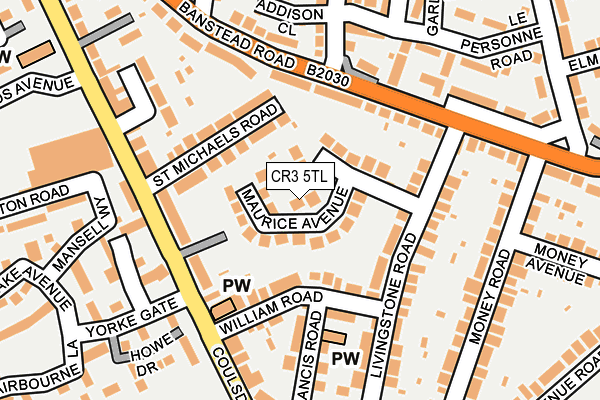 CR3 5TL map - OS OpenMap – Local (Ordnance Survey)
