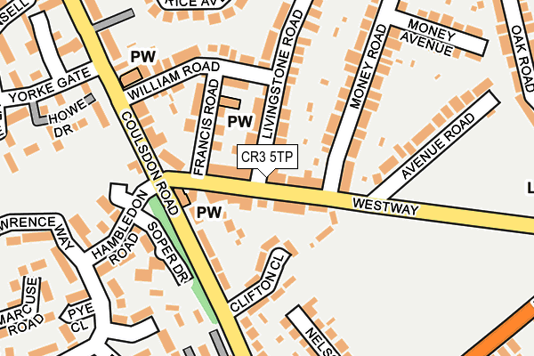 CR3 5TP map - OS OpenMap – Local (Ordnance Survey)
