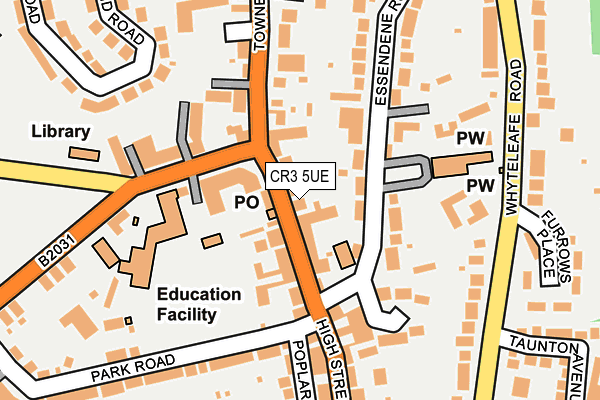 CR3 5UE map - OS OpenMap – Local (Ordnance Survey)