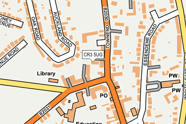 CR3 5UG map - OS OpenMap – Local (Ordnance Survey)